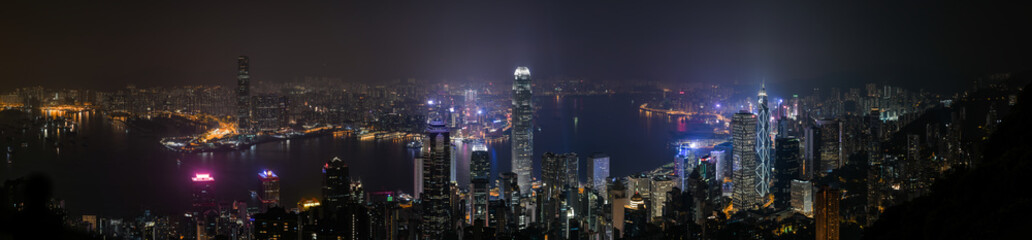 night panoramic cityscape 
