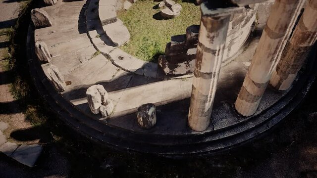 The tholos of the sanctuary of Athena Pronaia at Delphi in Greece