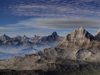 A beautiful and inspirational mountain landscape