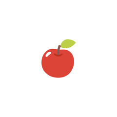 Red Apple vector isolated icon illustration. Red Apple icon