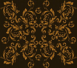 baroque with lines for print design 