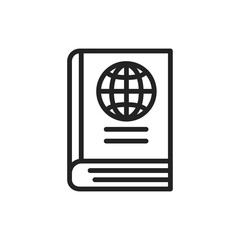 Travel guide color line icon. Vector illustration