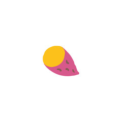 Fototapeta premium Sweet potato vector isolated icon illustration. Sweet potato icon