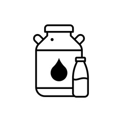  Milk Outline illustration style Icon. EPS File 10
