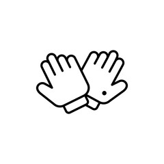  Gloves Outline illustration style Icon. EPS File 10