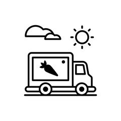 Distribution  Outline illustration style Icon. EPS File 10
