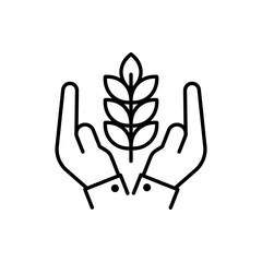  Seed Care Outline illustration style Icon. EPS File 10