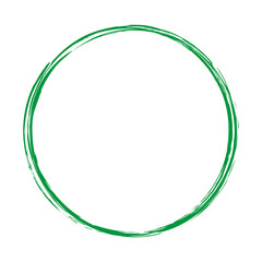 green brush round frame banners on white background	
