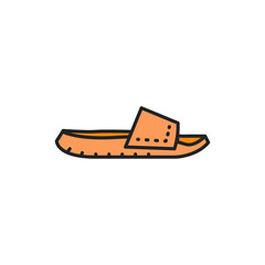 Sandals color line icon. Pictogram for web page, mobile app, promo.