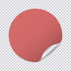 red round sticker banners on transparent background	
