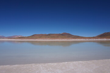 lake and mountains atacama chile