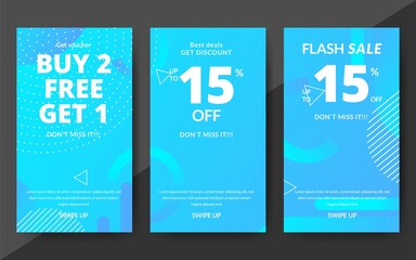 Flash sale discount banner template promotion, end of season special offer banner, template design for media promotions and social media promo, vector illustration.