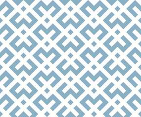 Abstract geometric pattern. A seamless vector background. White and blue ornament. Graphic modern pattern. Simple lattice graphic design
