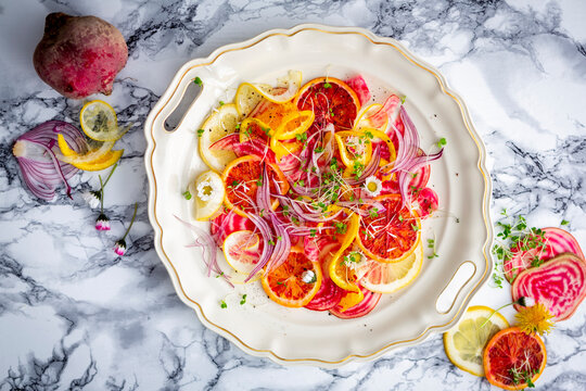 Chioggia citrus carpaccio