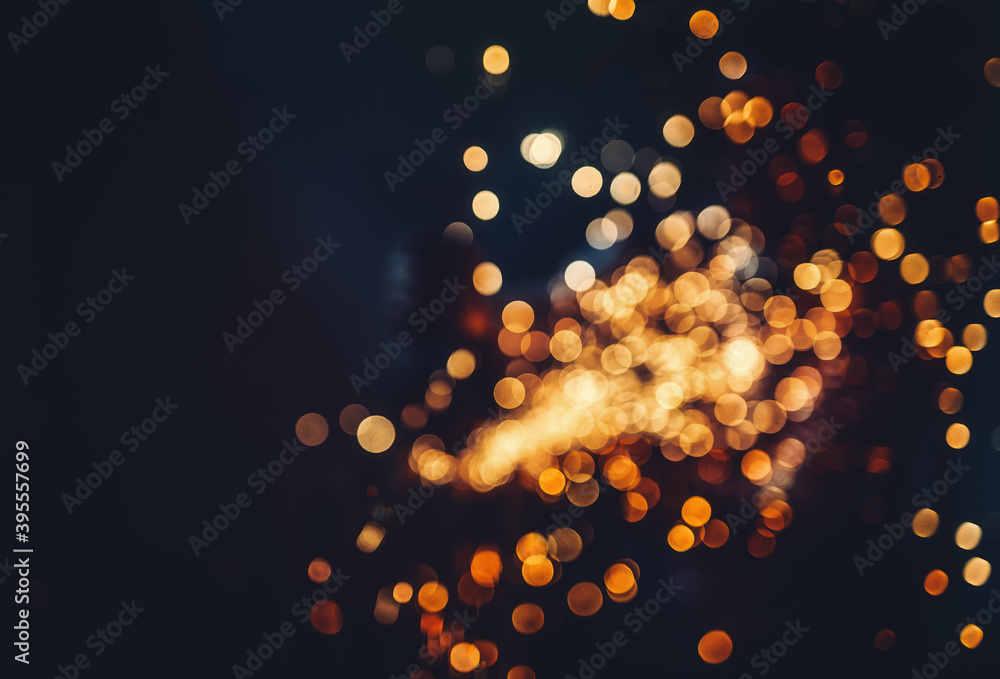 Fototapete abstract background bokeh circles. beautiful background with particles.