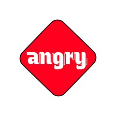 angry logo icon design template elements