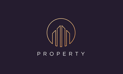 luxury and classy logo design for real estate agent in a simple and modern style