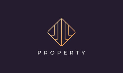 logo design for luxury and classy apartment rental agency in a simple and modern style