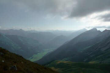 Mountain crossing Ammergau Alps