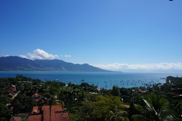 view of bay view of the city of the sea Ilha bela SP
