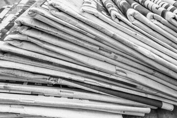 stack of newspapers