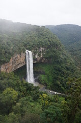 waterfall in the mountains