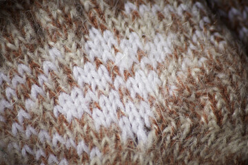 Baby socks wool texture close up