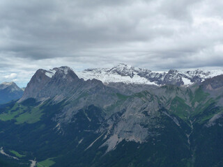 Mountain hiking to Hohe Munde mountain, Tyrol, Austria