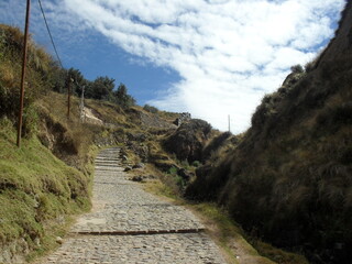 road in the mountains cusco peru