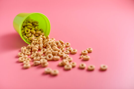 Spilled breakfast cereal