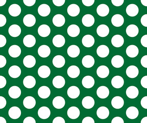 Vintage polka dots white and green pattern, colorful background - vector abstract background