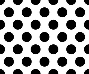 black and white polka dot pattern abstract background vector