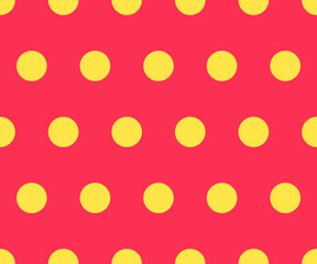 Vintage polka dots white and red pattern, colorful background -