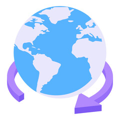 
An editable icon of global services
