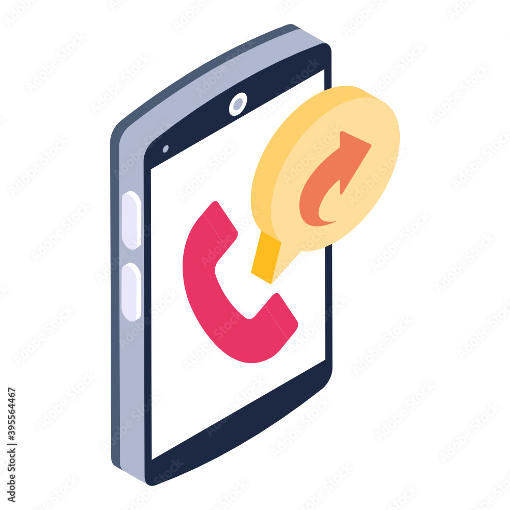 Canvas Prints question mark with call sign, inquiry call isometric icon