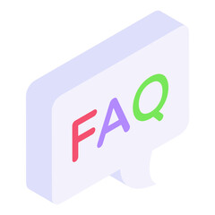 
Isometric icon of support chat, editable vector
