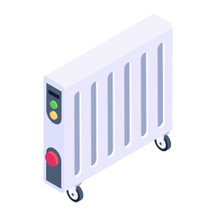 
Editable design of electric radiator icon
