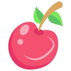 
Healthy and delicious fruit, apple vector in isometric style 
