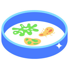 
Trendy icon of petri dish, isometric vector
