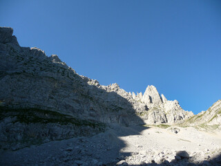 Climbing tour Kopftorlgrat mountain, Tyrol, Austria