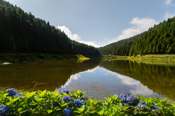 Fototapeta premium Panorama Lagoa das Empadadas aux Açores 