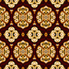 Damask floral seamless pattern for decoration