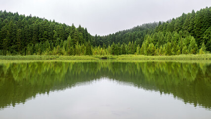 Fototapeta na wymiar Panorama Lagoa das Empadadas aux Açores 