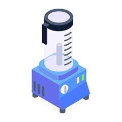 
Design of juicer machine in modern editable isometric style 
