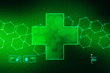 2D illustration medical structure background
