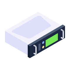
Isometric design of server rack icon
