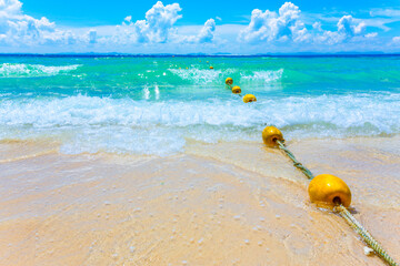 buoys on the beach