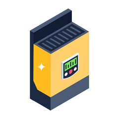 
A portable music player device icon in isometric style 
