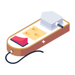 
Electric buttons icon in isometric design, vector style of switch buttons
