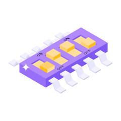 
Electric buttons icon in isometric design, vector style of switch buttons
